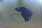 O falco, ave-smbolo do 1/8 GAv, est pintada no nariz dos seus helicpteros - Foto: Luciano Porto - luciano@spotter.com.br 