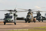 H-60L Black Hawk do Esquadro Harpia, H-34 Super Puma do Esquadro Puma e AH-2 Sabre do Esquadro Poti - Foto: Luciano Porto - luciano@spotter.com.br