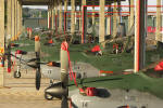 Os hangaretes do Esquadro Flecha tambm esto sendo utilizados pelas aeronaves visitantes - Foto: Luciano Porto - luciano@spotter.com.br