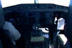 Cabine de comando do Fokker 100 da TAM Mercosur