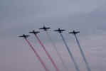 A Esquadrilla de Alta Acrobacia Halcones na cerimnia oficial de abertura da FIDAE 2004