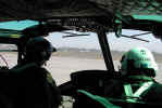 Decolando no Bell UH-1H Iroquois da Fora Area do Chile