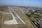 Cabeceira da pista 21 do Aeroporto de Los Cerrillos