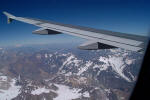 O Airbus A320 da LAN Chile sobrevoando a Cordilheira dos Andes, a caminho de Santiago