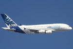 O Airbus A380-800 chegando na FIDAE 2008 - Foto: Equipe SPOTTER