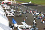 Vista geral do ptio das aeronaves em apresentao esttica - Foto: Ricardo Soriani - ricardosoriani@yahoo.com.br