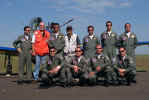 Os pilotos da Esquadrilha da Fumaa, cmte. Albrecht e Dcio Corra, organizador da EAB 2004 -  Foto: Luciano Porto - luciano@spotter.com.br