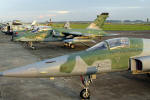 Algumas aeronaves militares expostas no ptio do CTA - Foto: Luciano Porto - luciano@spotter.com.br