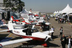 Aeronaves expostas no setor de aeronaves desportivas - Foto: Luciano Porto - luciano@spotter.com.br