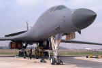 O Boeing B-1B Lancer prefixo AF 86098 foi mantido na rea do evento, em exposio esttica - Foto: Equipe SPOTTER