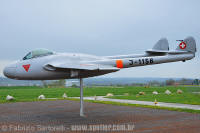 De Havilland Vampire FB.Mk.6 - Fora Area da Sua - Clin dAiles Musee de lAviation Militaire de Payerne - Sua - 26/04/13 - Fabrizio Sartorelli - fabrizio@spotter.com.br 