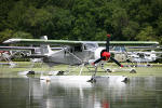 Algumas aeronaves na Oshkosh Seaplane Base, no Lago Winnebago - Foto: Luciano Porto - luciano@spotter.com.br