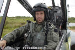 Daniel Pfister no assento traseiro do AF-1A Falco, pronto para o primeiro voo - Foto: Luciano Porto - luciano@spotter.com.br